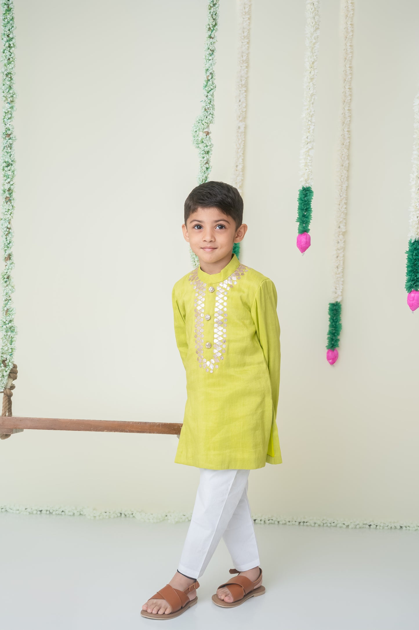Gota Hand Embroidered Kurta Set