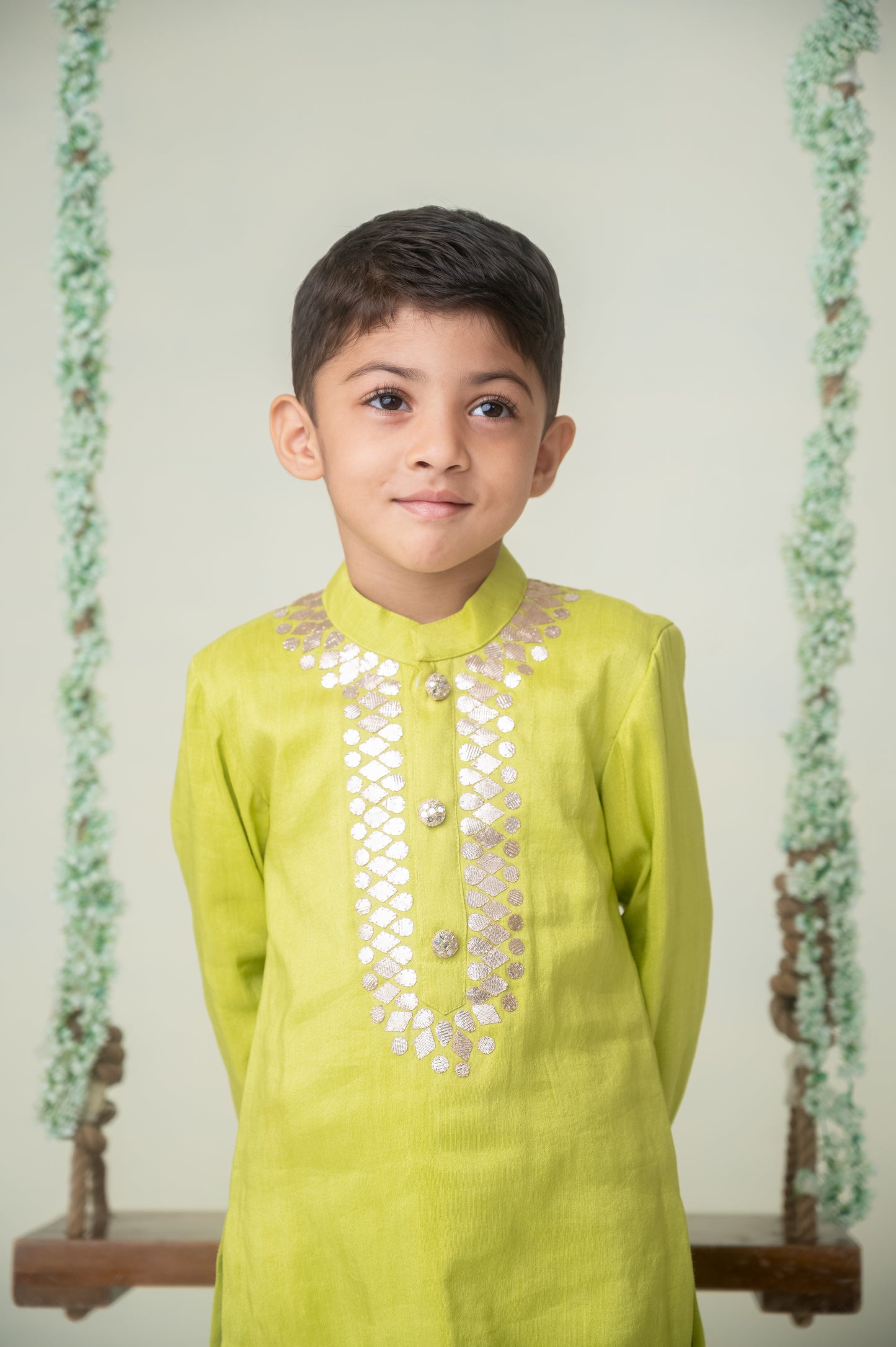 Gota Hand Embroidered Kurta Set