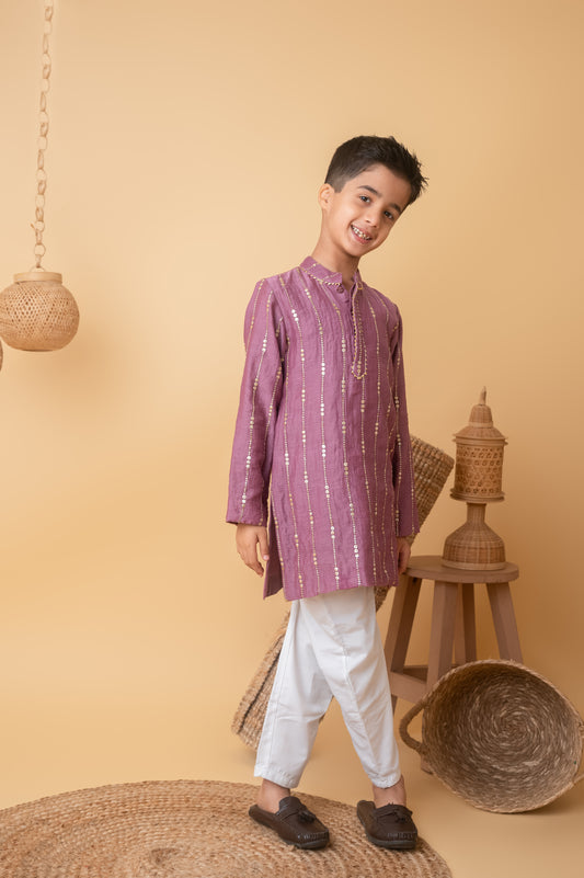 Classy Mukaish Kurta Set