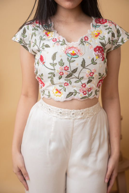 Ivory Elegance Palazzo Set