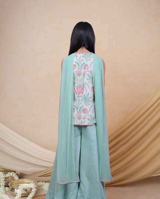 Green Chanderi Grace Palazzo Set