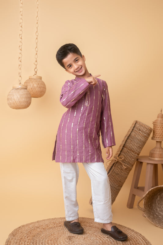 Classy Mukaish Kurta Set