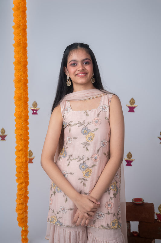 Pearl Detailed Kurta Garara Set