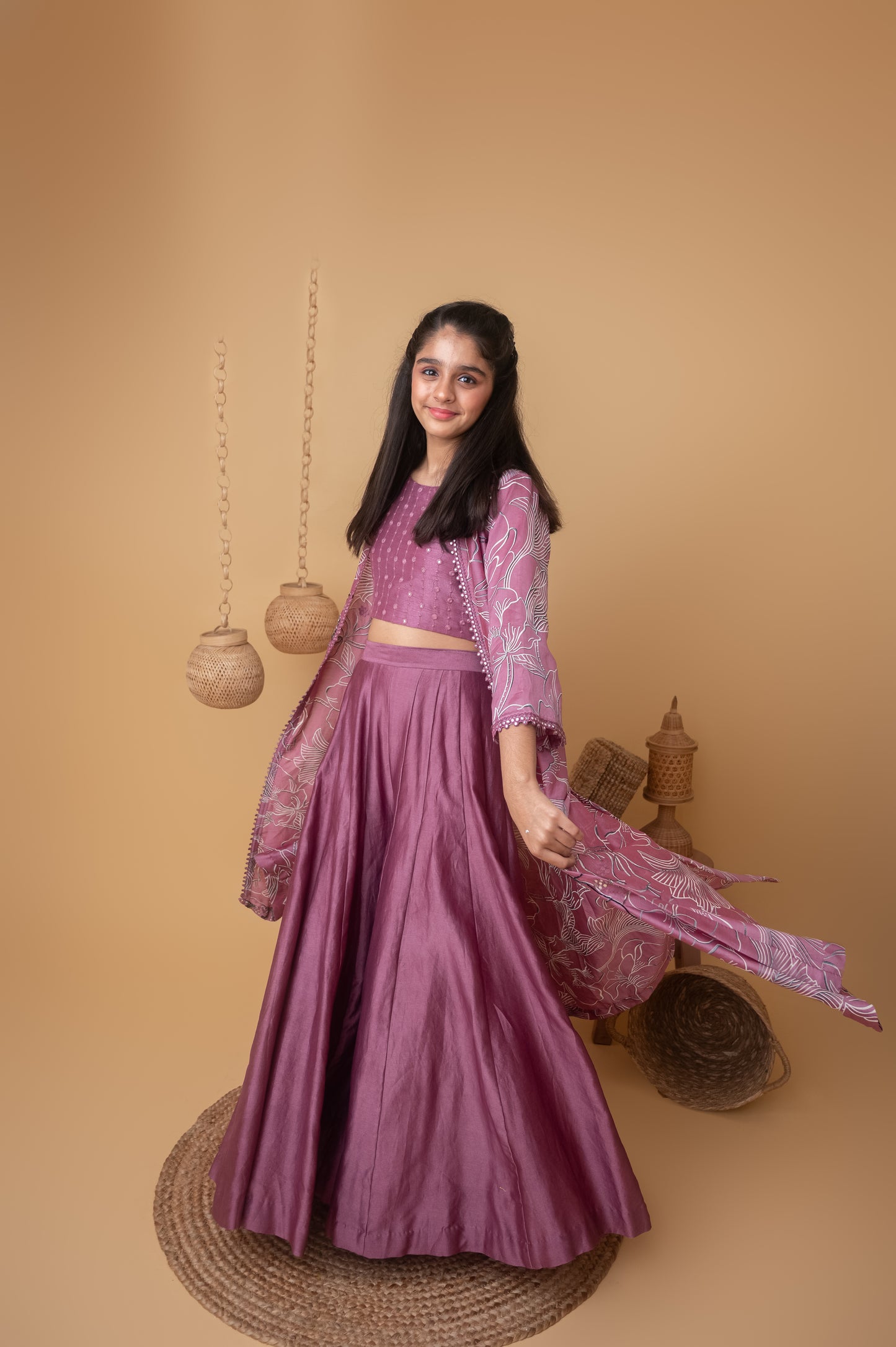 Royal Reflection Mirror Work Jacket Set