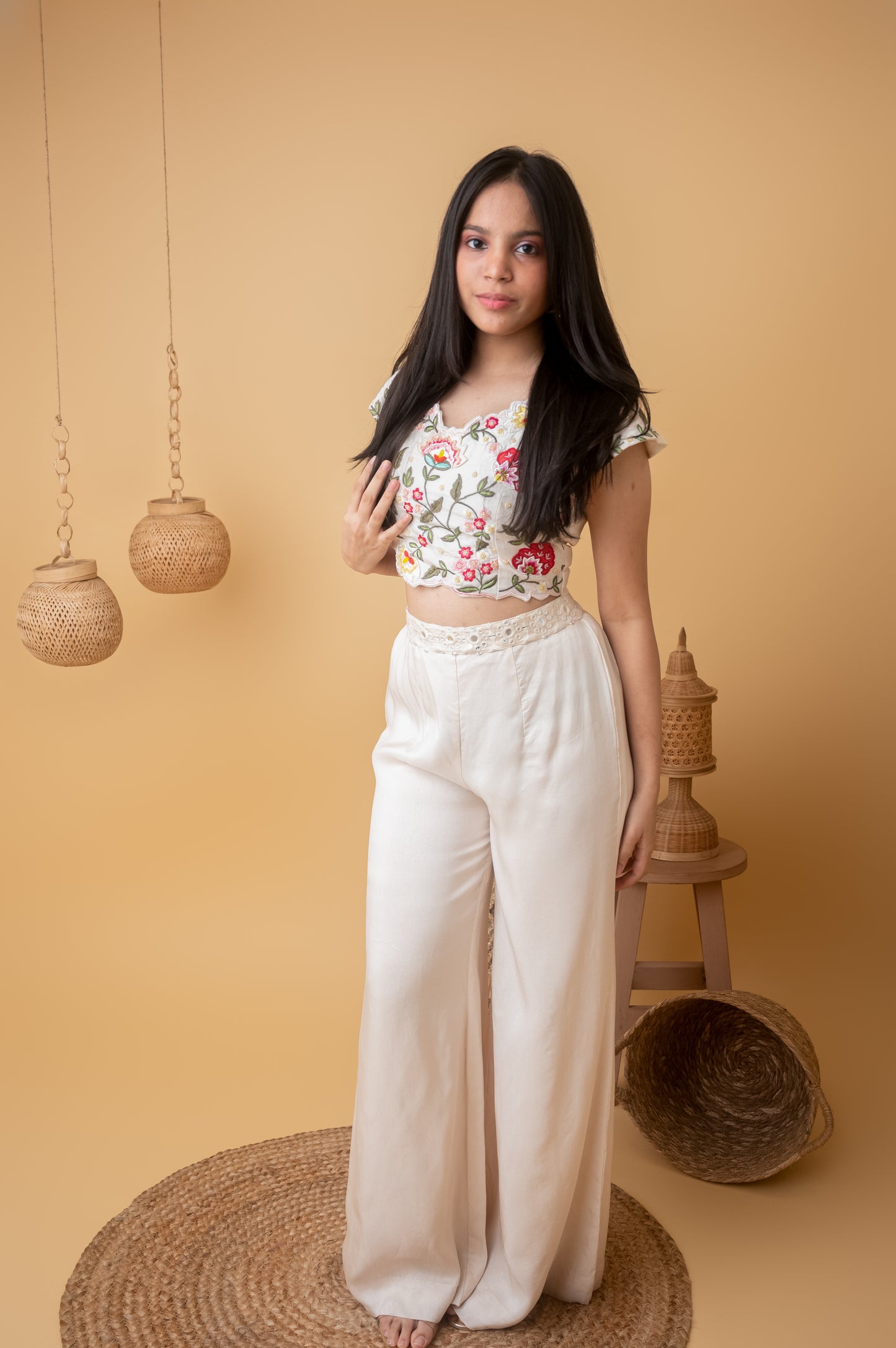 Ivory Elegance Palazzo Set