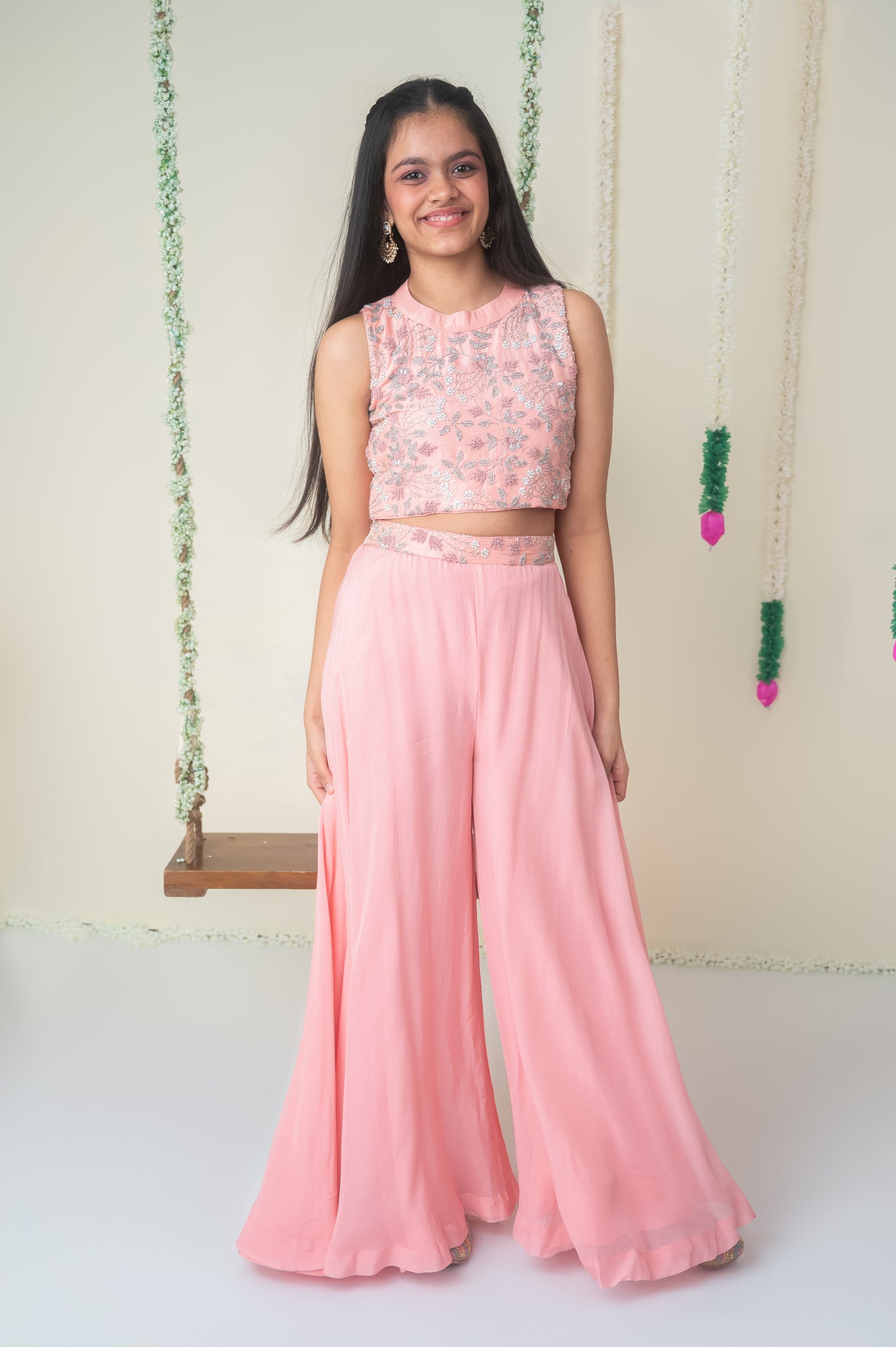 Pink Pearl Luxe Palazzo Set