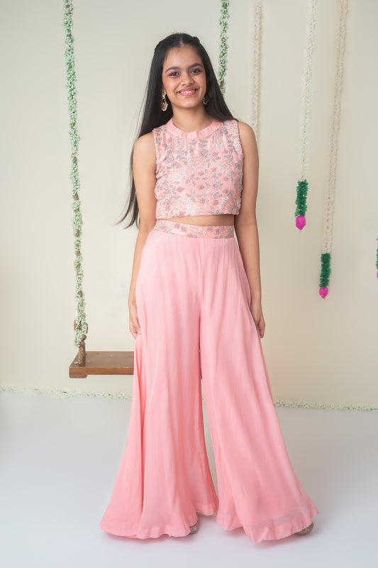 Pink Pearl Luxe Palazzo Set