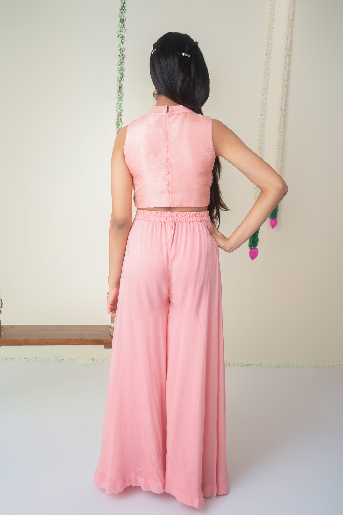 Pink Pearl Luxe Palazzo Set