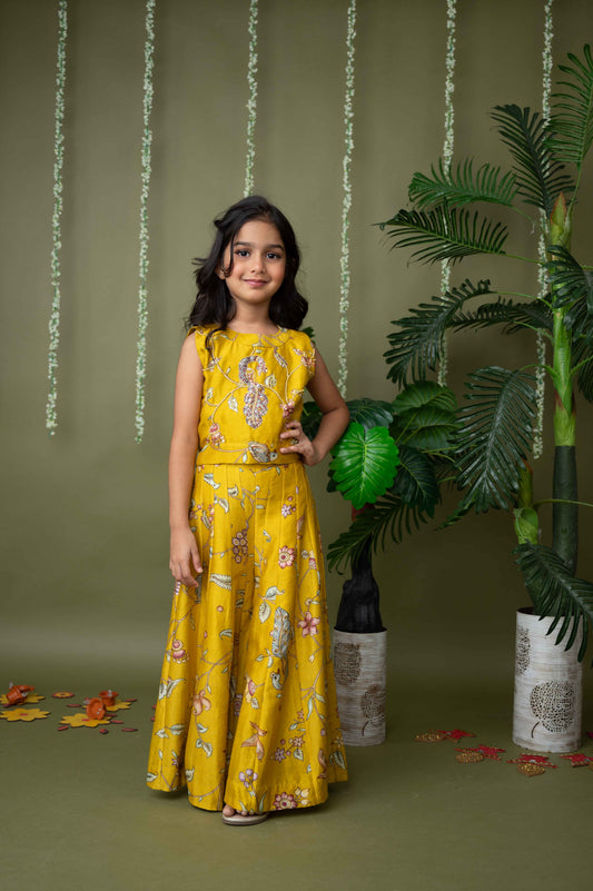 Sunshine Yellow Highlighted Set with Palazzo