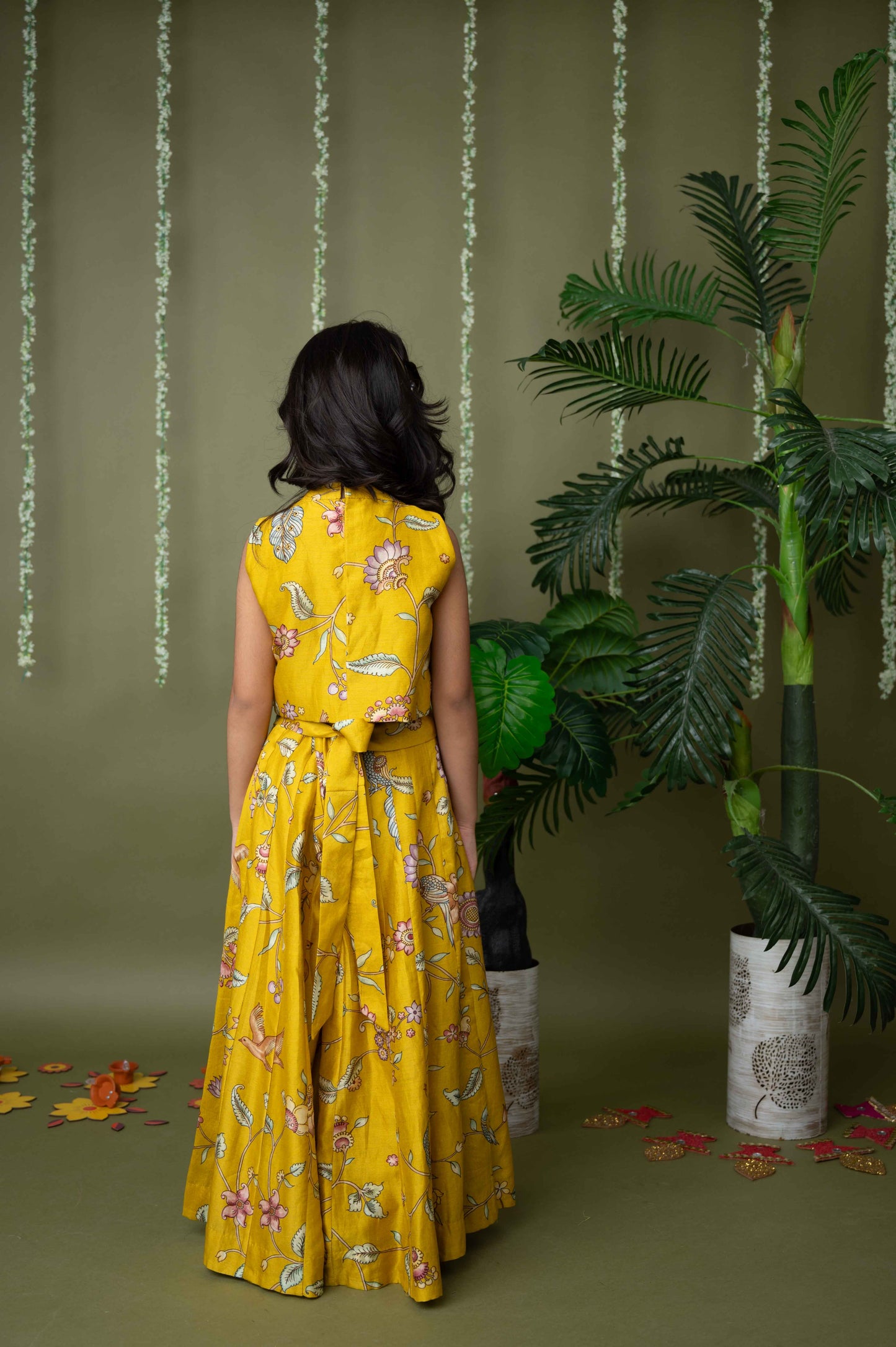 Sunshine Yellow Highlighted Set with Palazzo