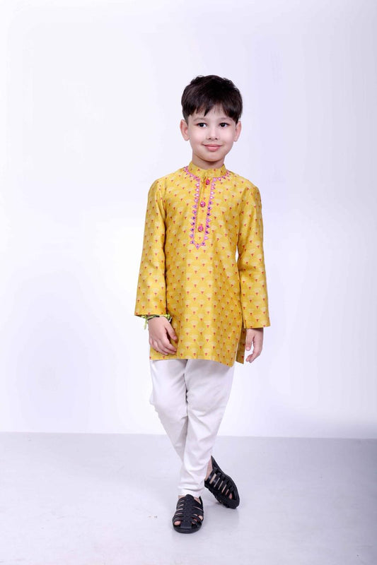 Sunshine Yellow Chanderi Kurta Set