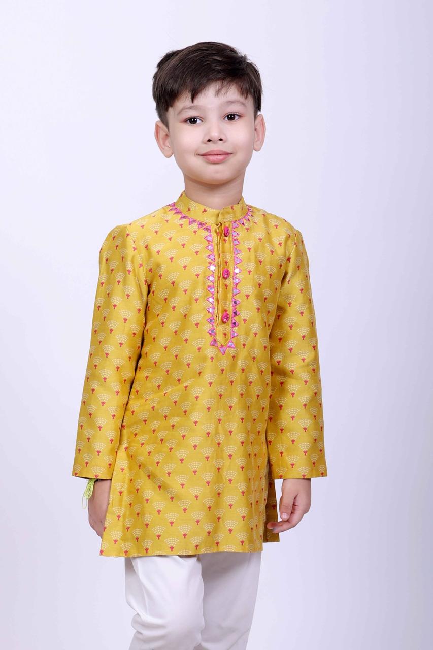 Sunshine Yellow Chanderi Kurta Set