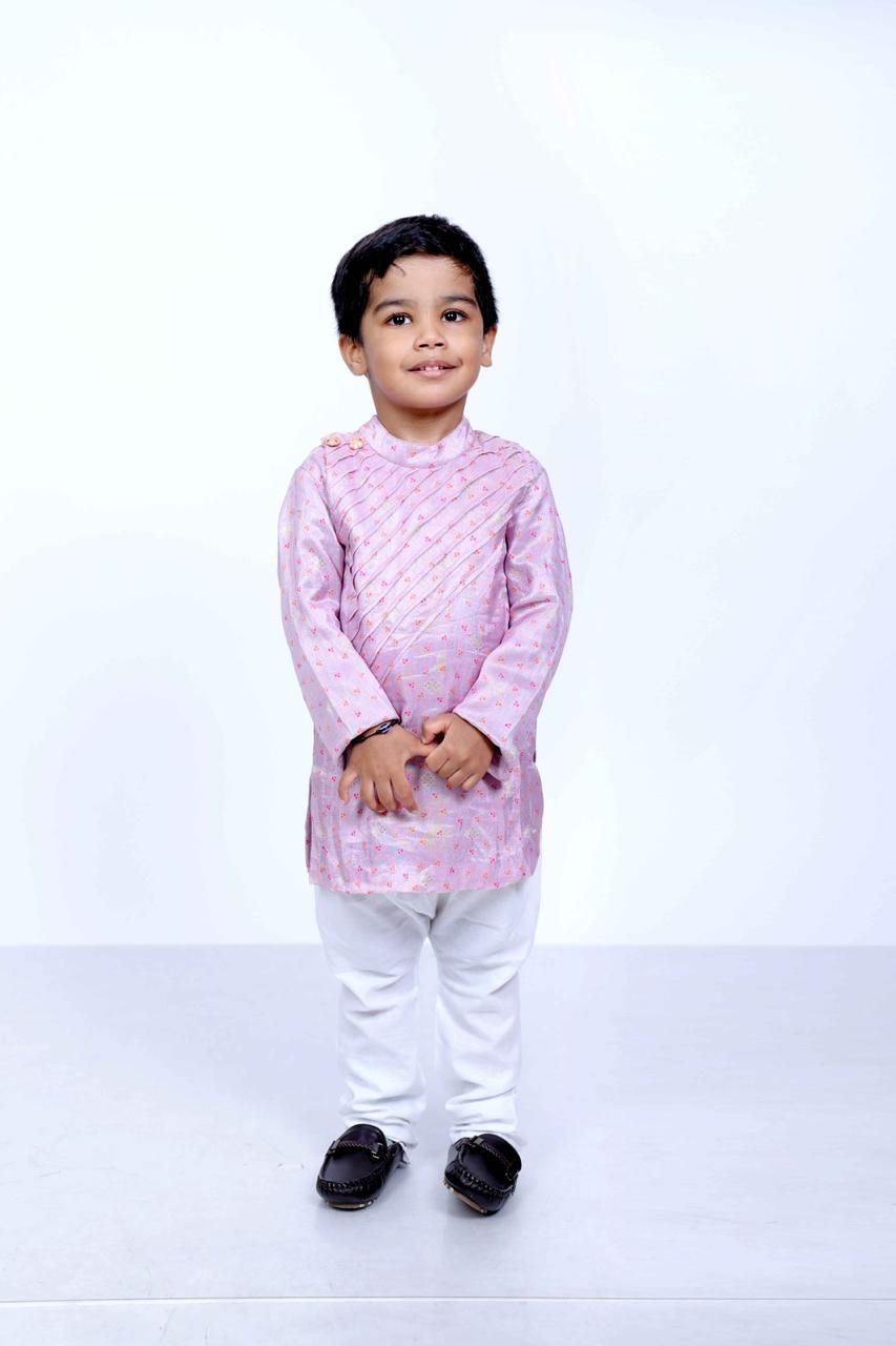 Lavender Royal Banarasi Kurta Set